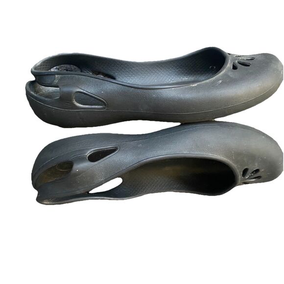 Crocs Womens Kadee Flat Ballet Slip On Comfort Size 9 Shoes Sandals Black - Picture 8 of 9